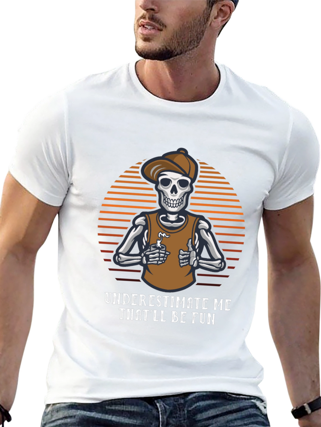 Underestimate Me Funny Skeleton T-Shirt