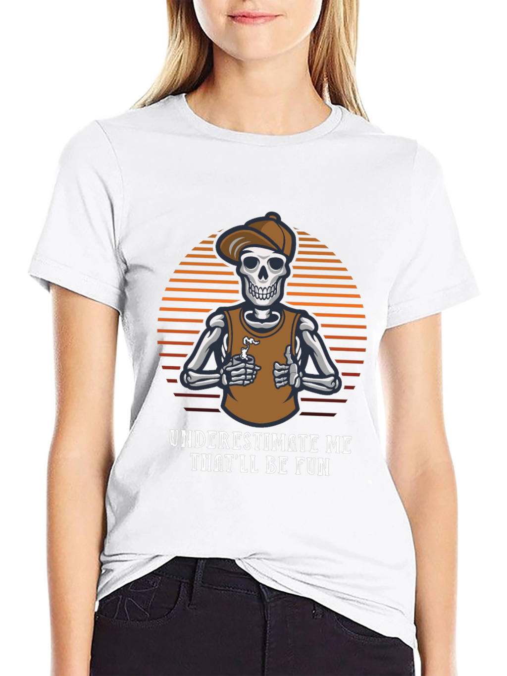 Underestimate Me Funny Skeleton T-Shirt
