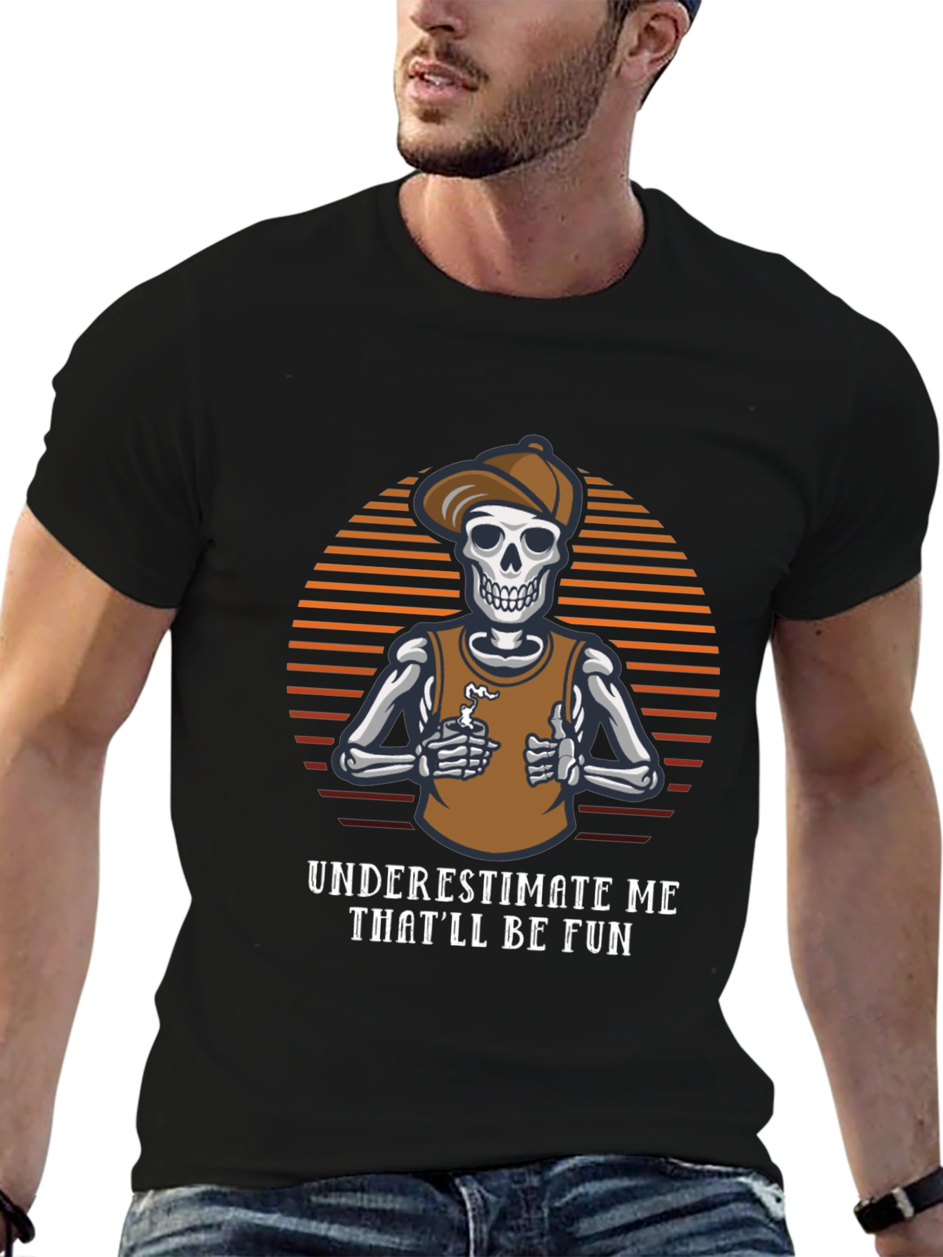 Underestimate Me Funny Skeleton T-Shirt