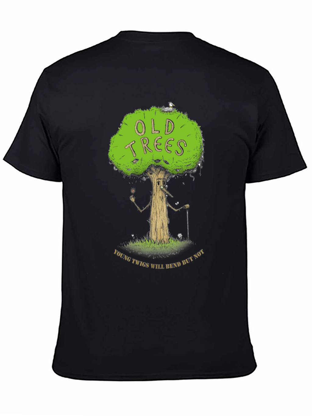 Old Trees Black Graphic T-Shirt