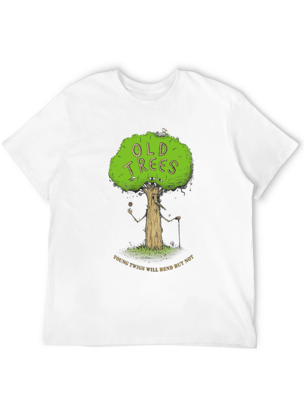 Old Trees Black Graphic T-Shirt