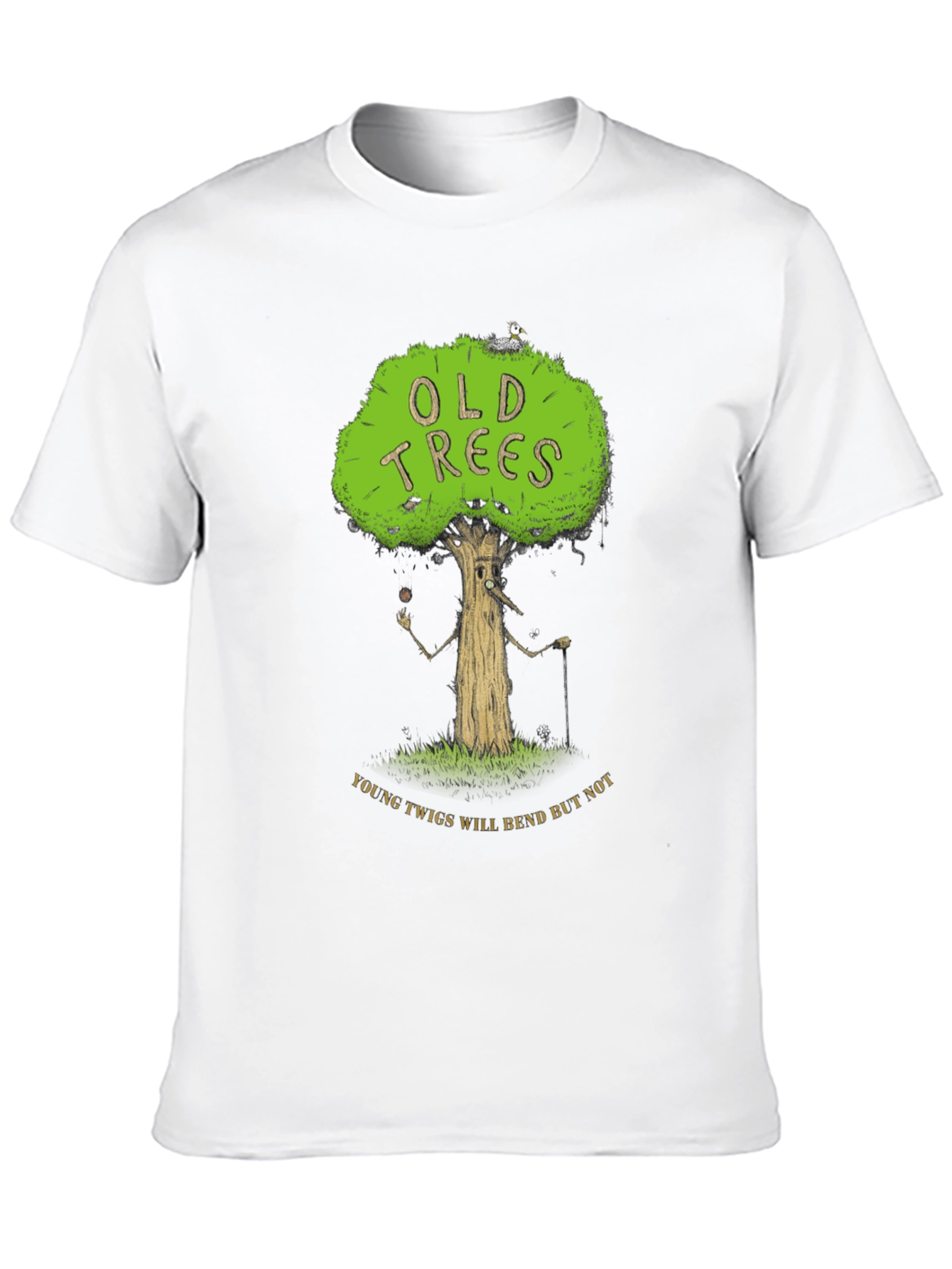 Old Trees Black Graphic T-Shirt