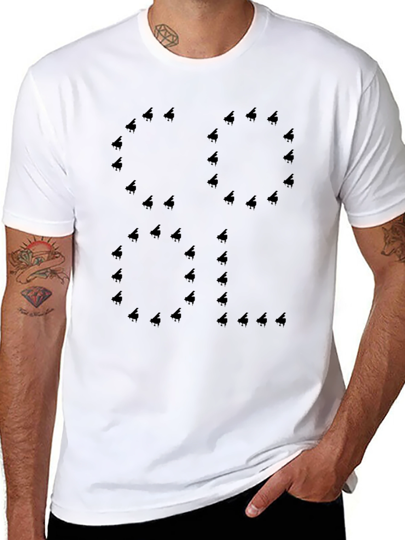 Cool Piano Silhouette T-Shirt