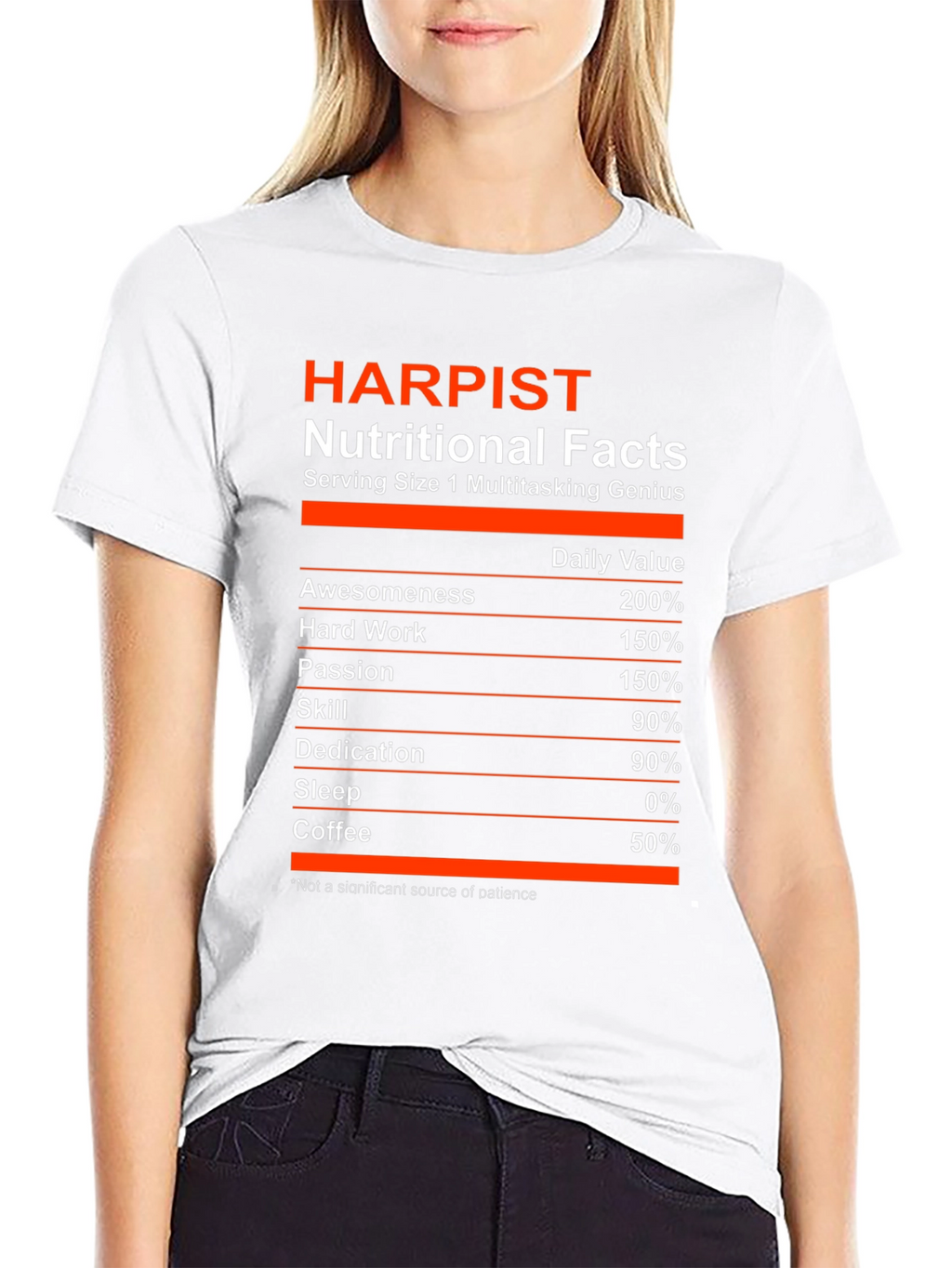 Harpist Nutritional Facts T-Shirt