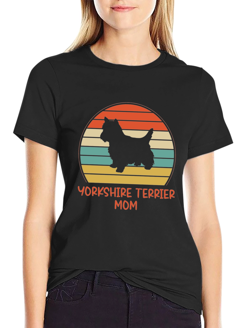 Yorkshire Terrier Mom T-Shirt Black