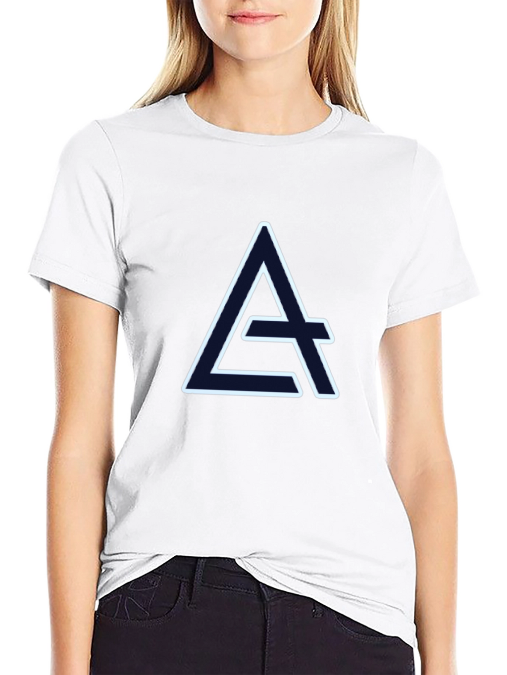 Geometric A Logo Black T-Shirt