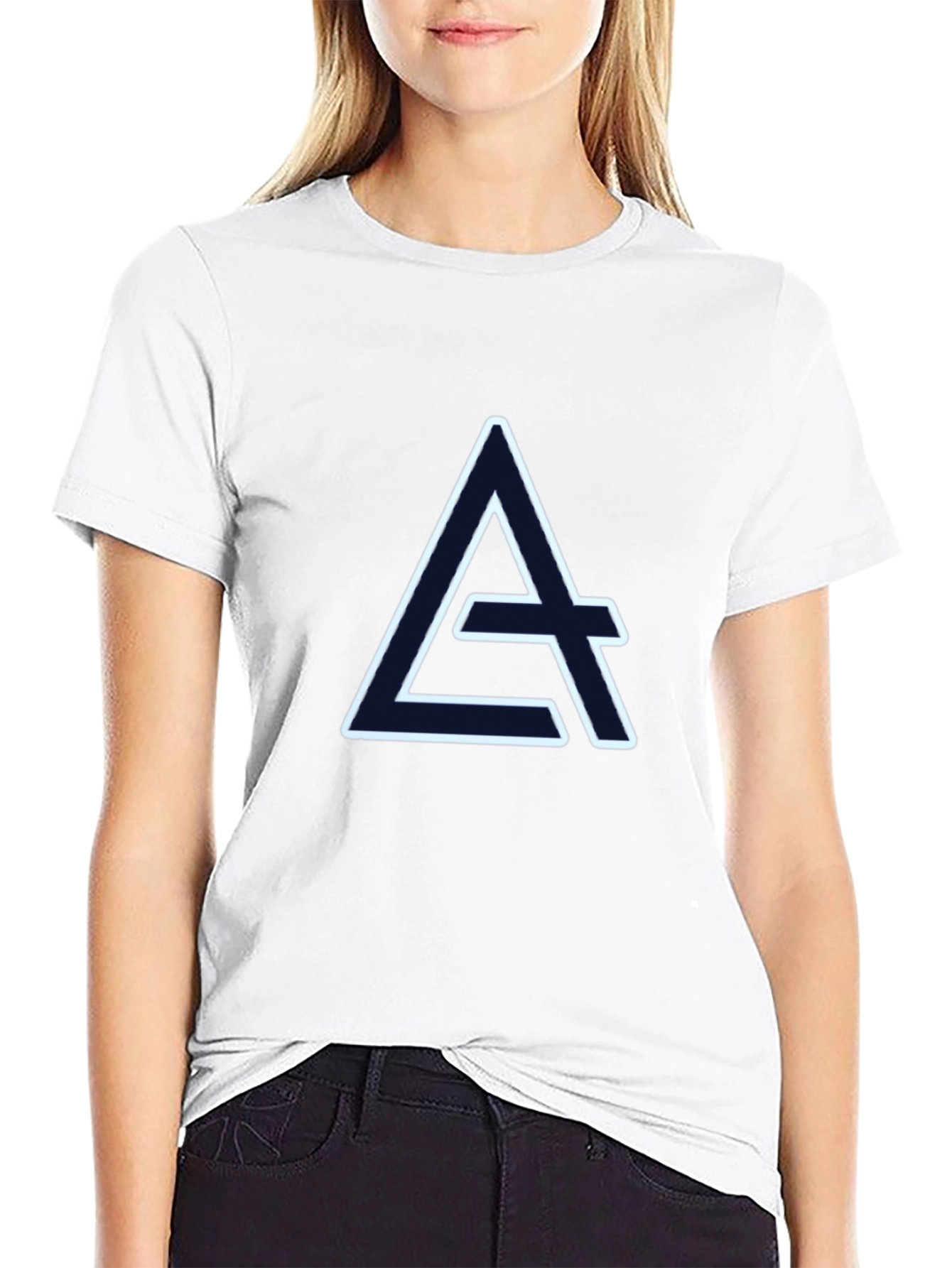 Geometric A Logo Black T-Shirt