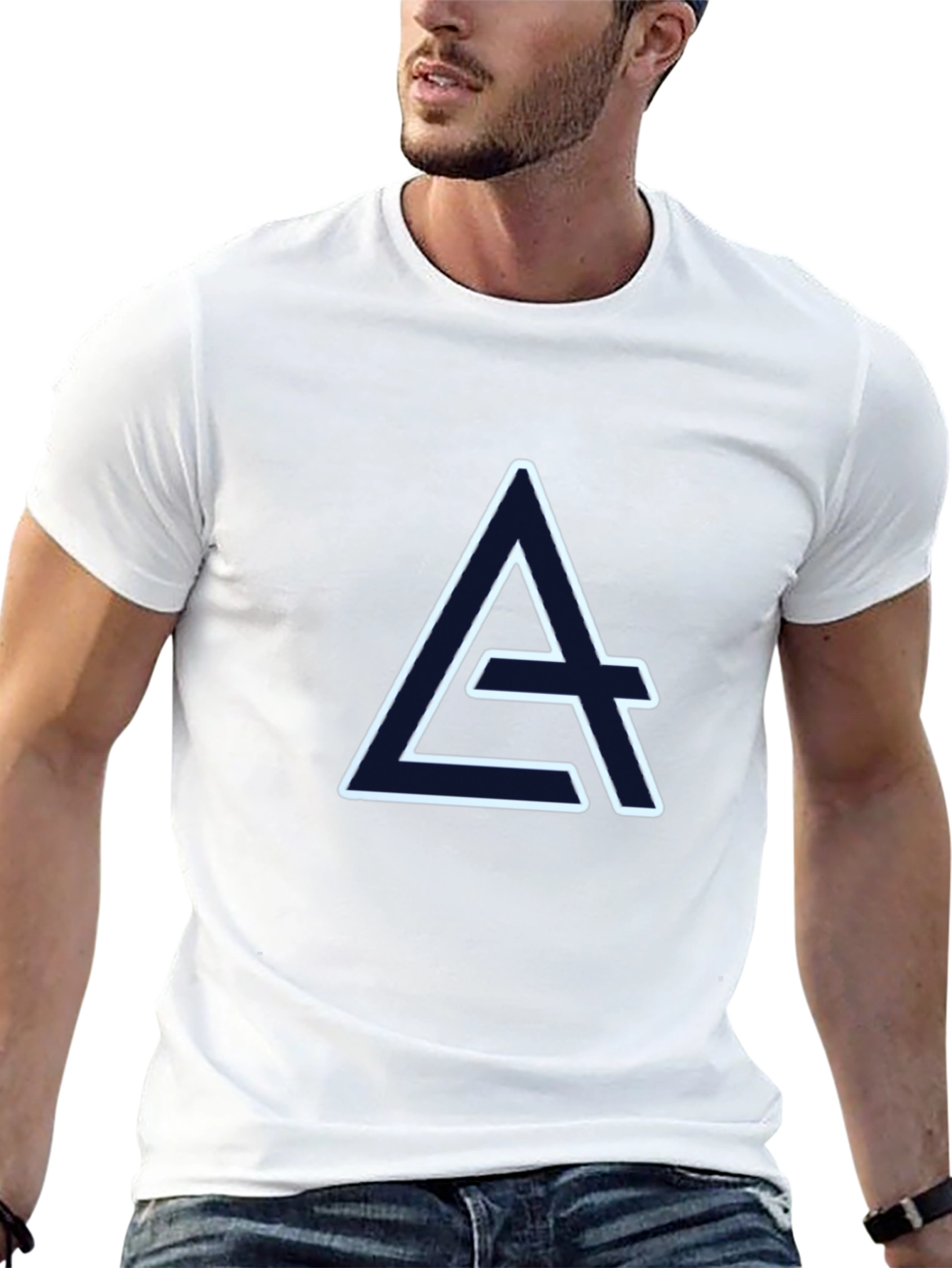 Geometric A Logo Black T-Shirt