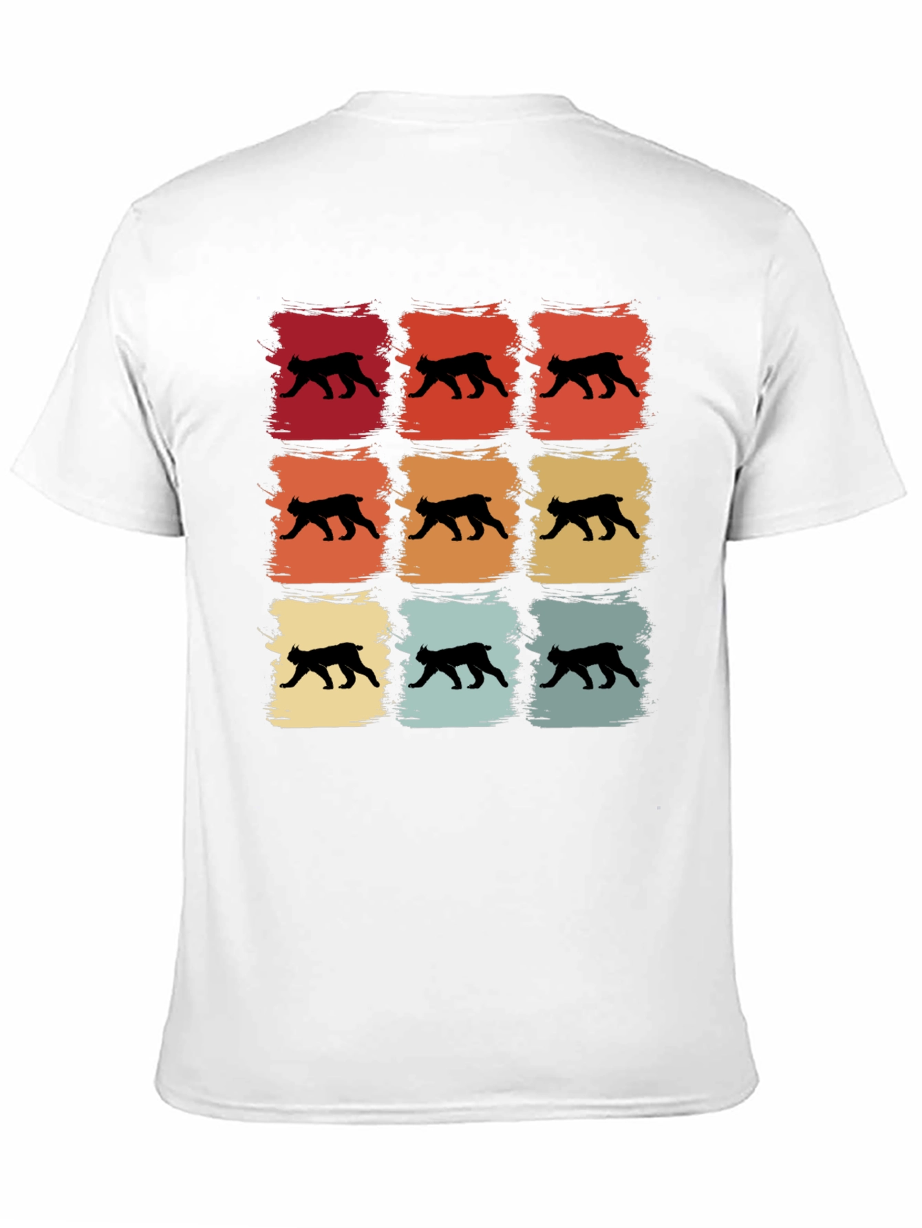 Retro Bobcat Silhouette Graphic T-Shirt