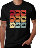 Retro Bobcat Silhouette Graphic T-Shirt