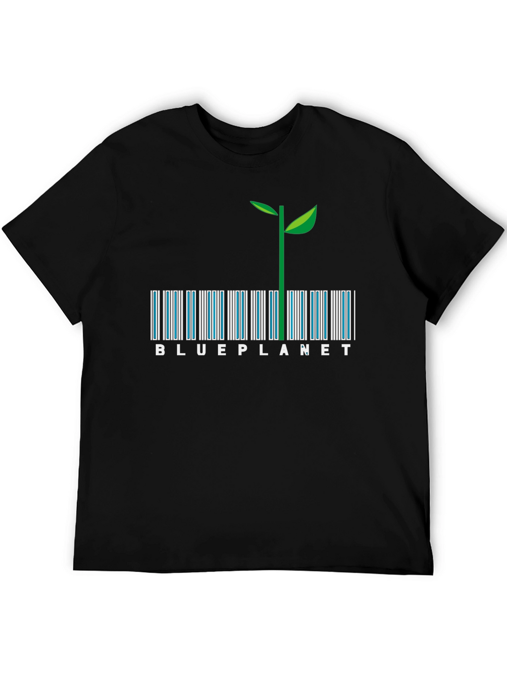 Blue Planet Barcode Plant Graphic Tee