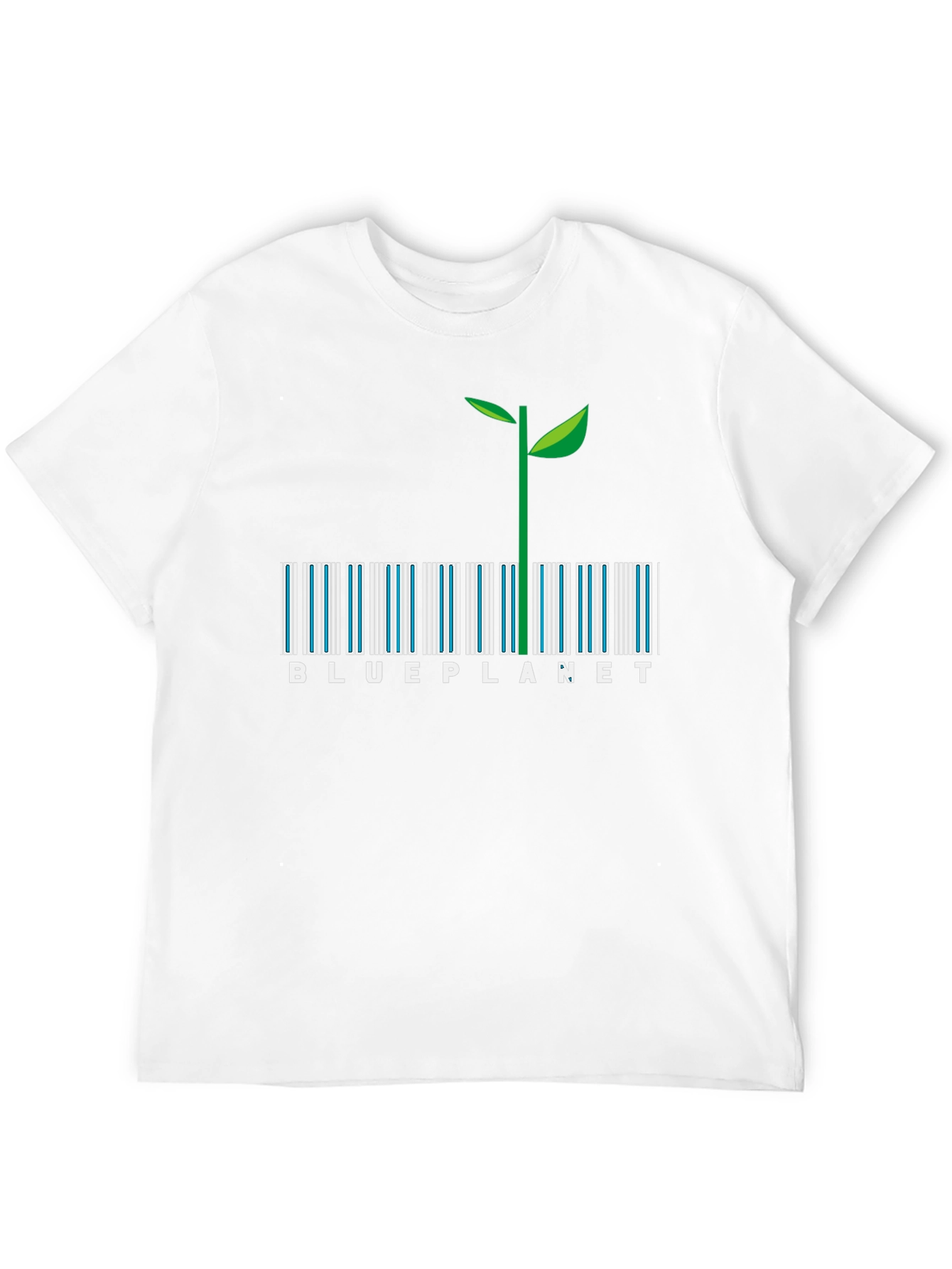 Blue Planet Barcode Plant Graphic Tee