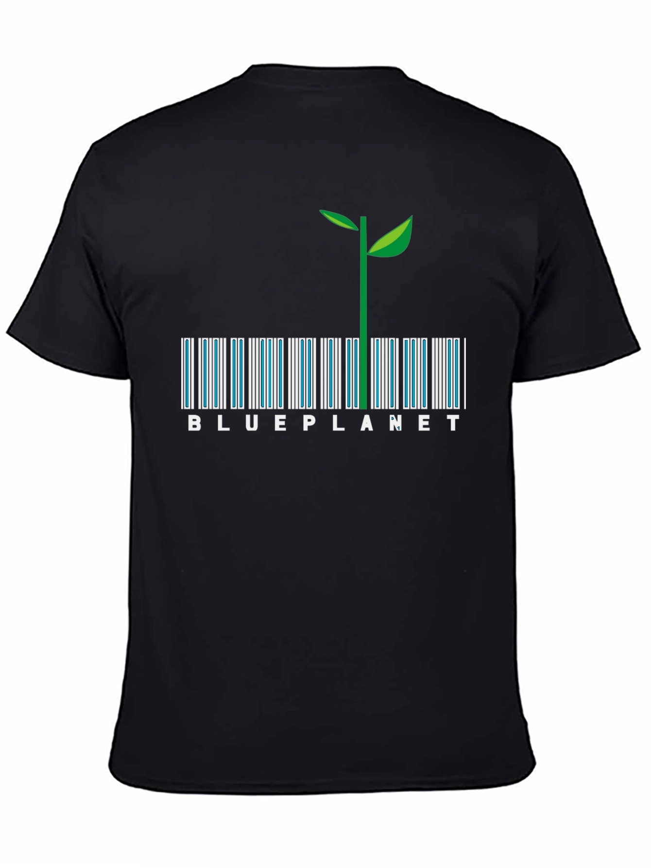 Blue Planet Barcode Plant Graphic Tee