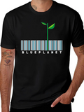 Blue Planet Barcode Plant Graphic Tee
