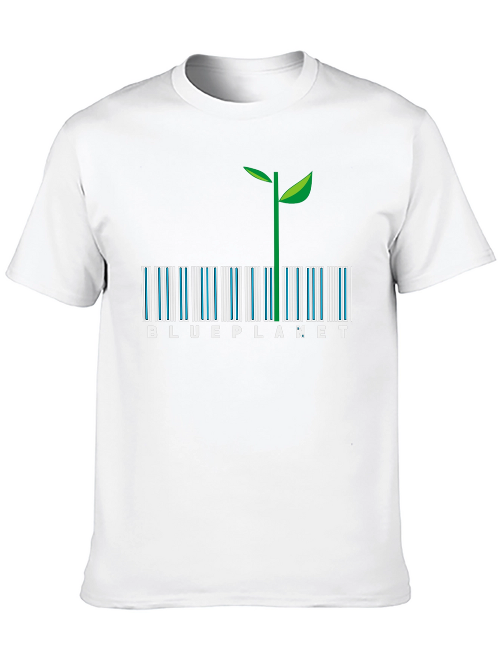 Blue Planet Barcode Plant Graphic Tee