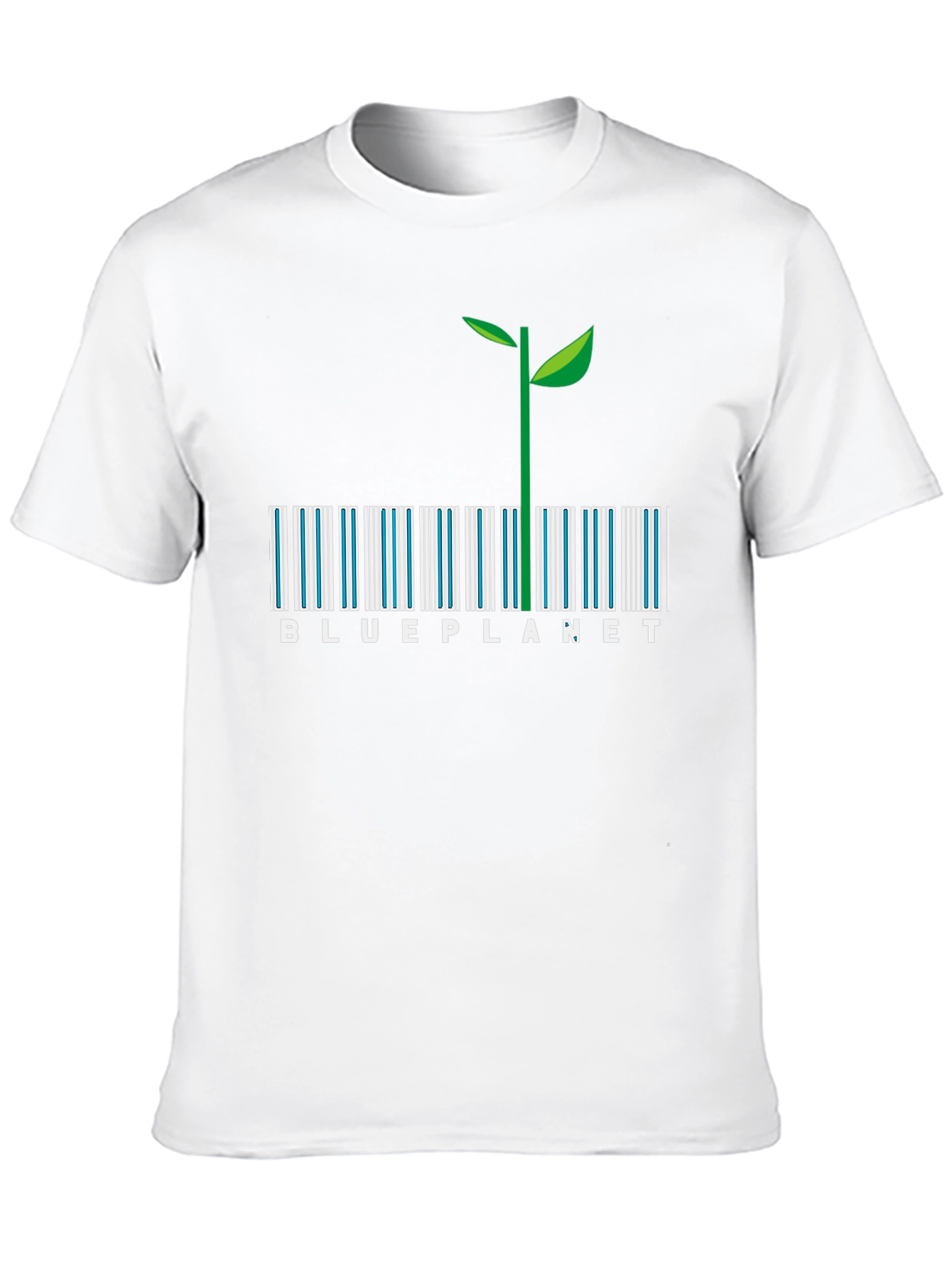 Blue Planet Barcode Plant Graphic Tee
