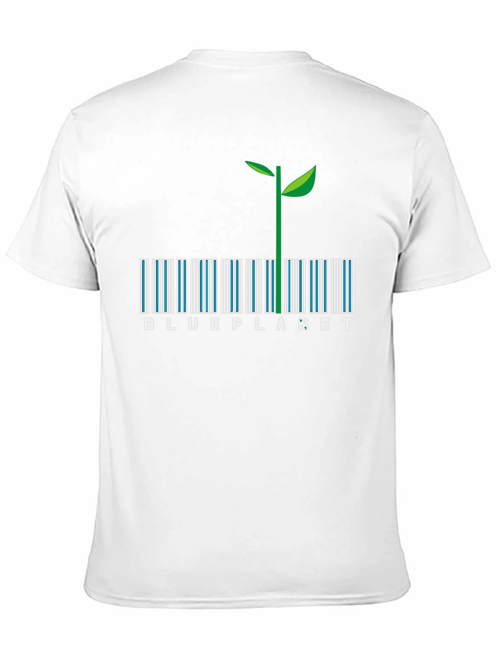 Blue Planet Barcode Plant Graphic Tee