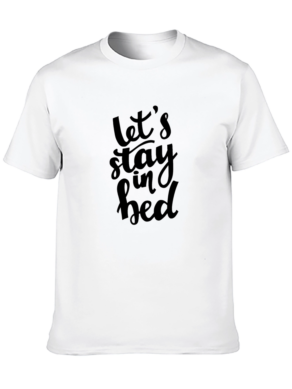 Lets Stay In Bed Graphic Tee - Black