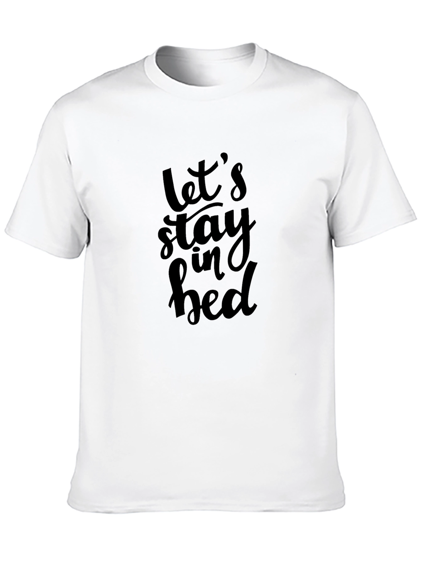 Lets Stay In Bed Graphic Tee - Black