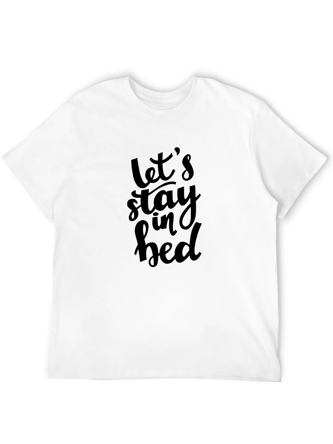 Lets Stay In Bed Graphic Tee - Black