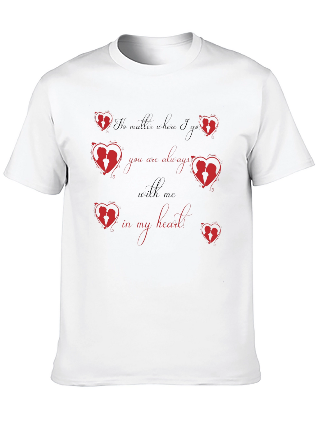 Romantic Heart Silhouette T-Shirt