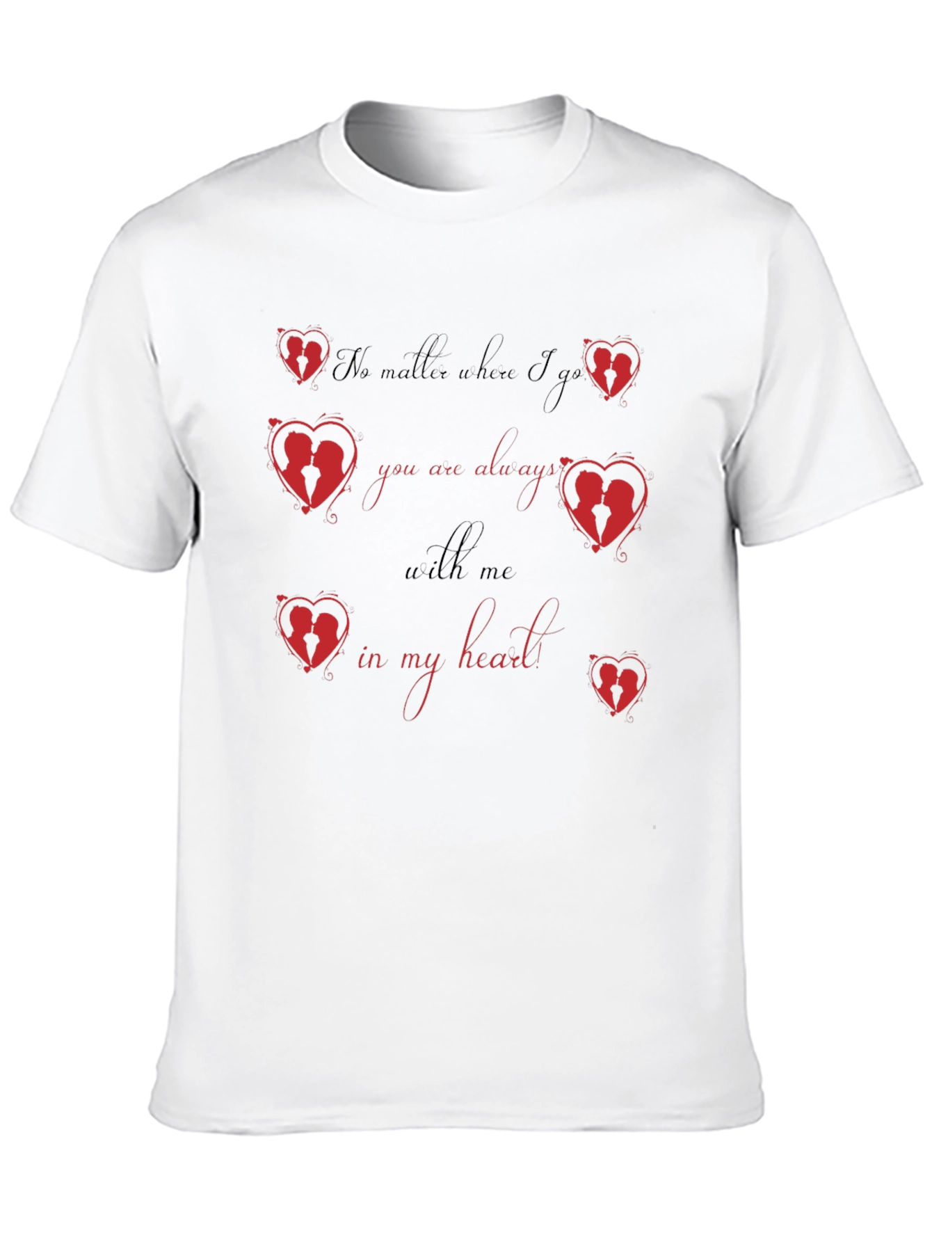 Romantic Heart Silhouette T-Shirt
