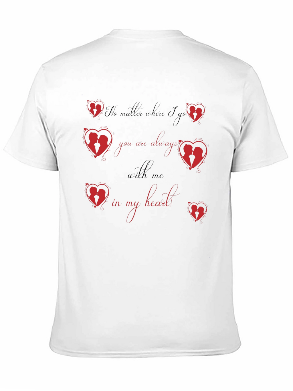 Romantic Heart Silhouette T-Shirt