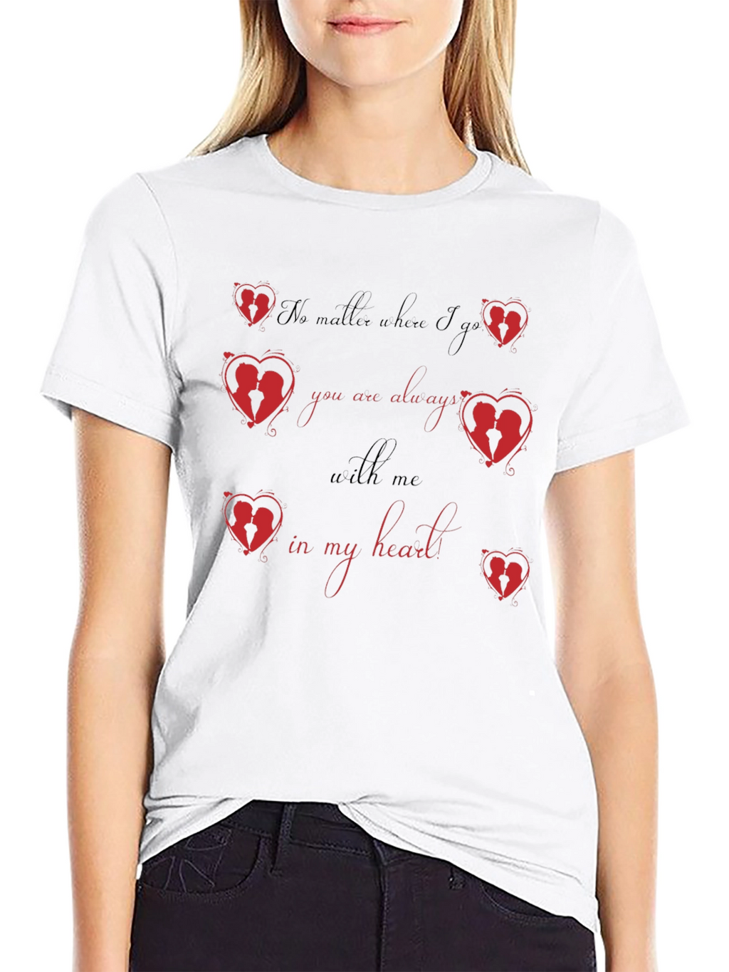 Romantic Heart Silhouette T-Shirt