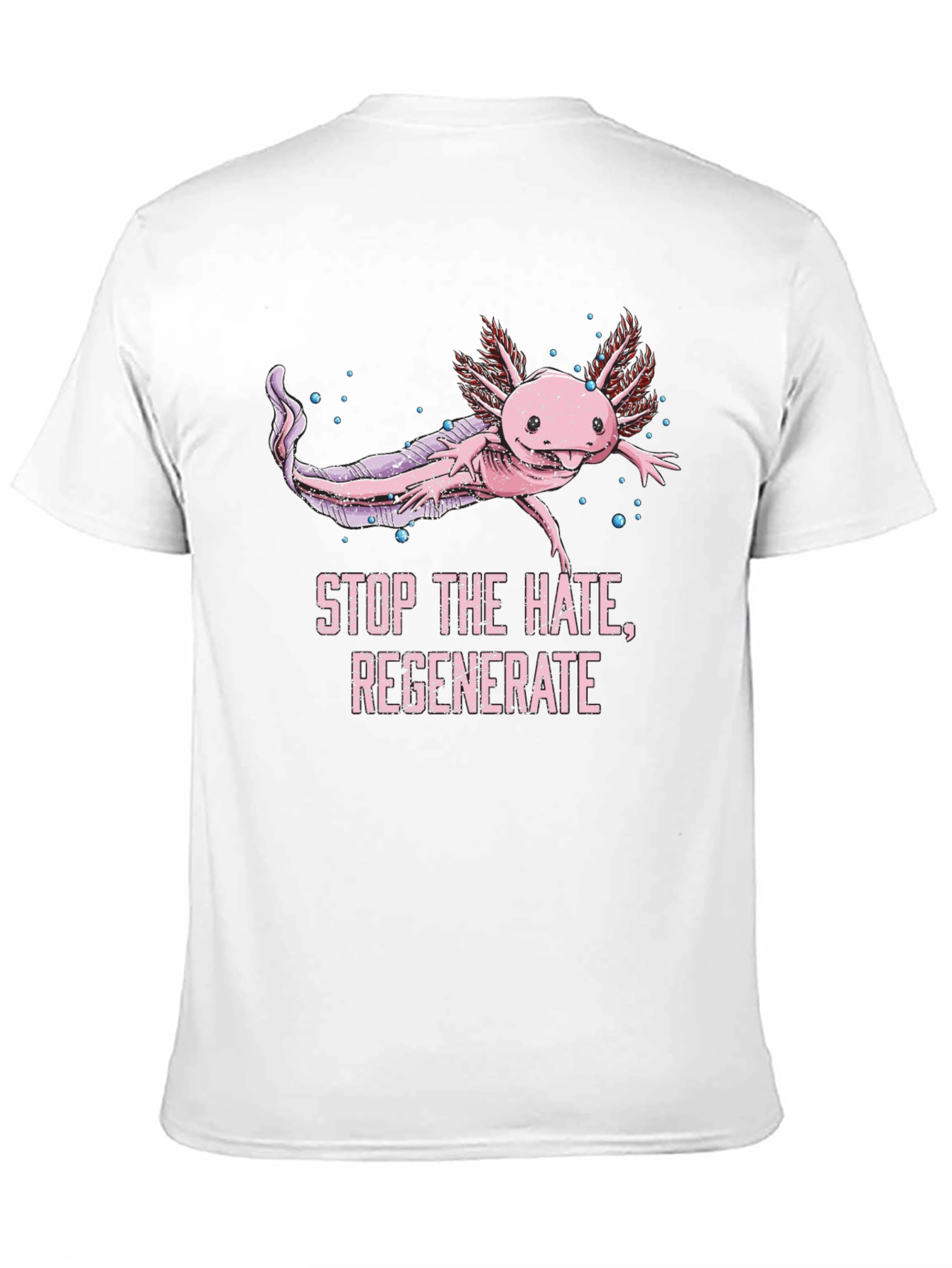 Axolotl Stop the Hate Graphic Tee