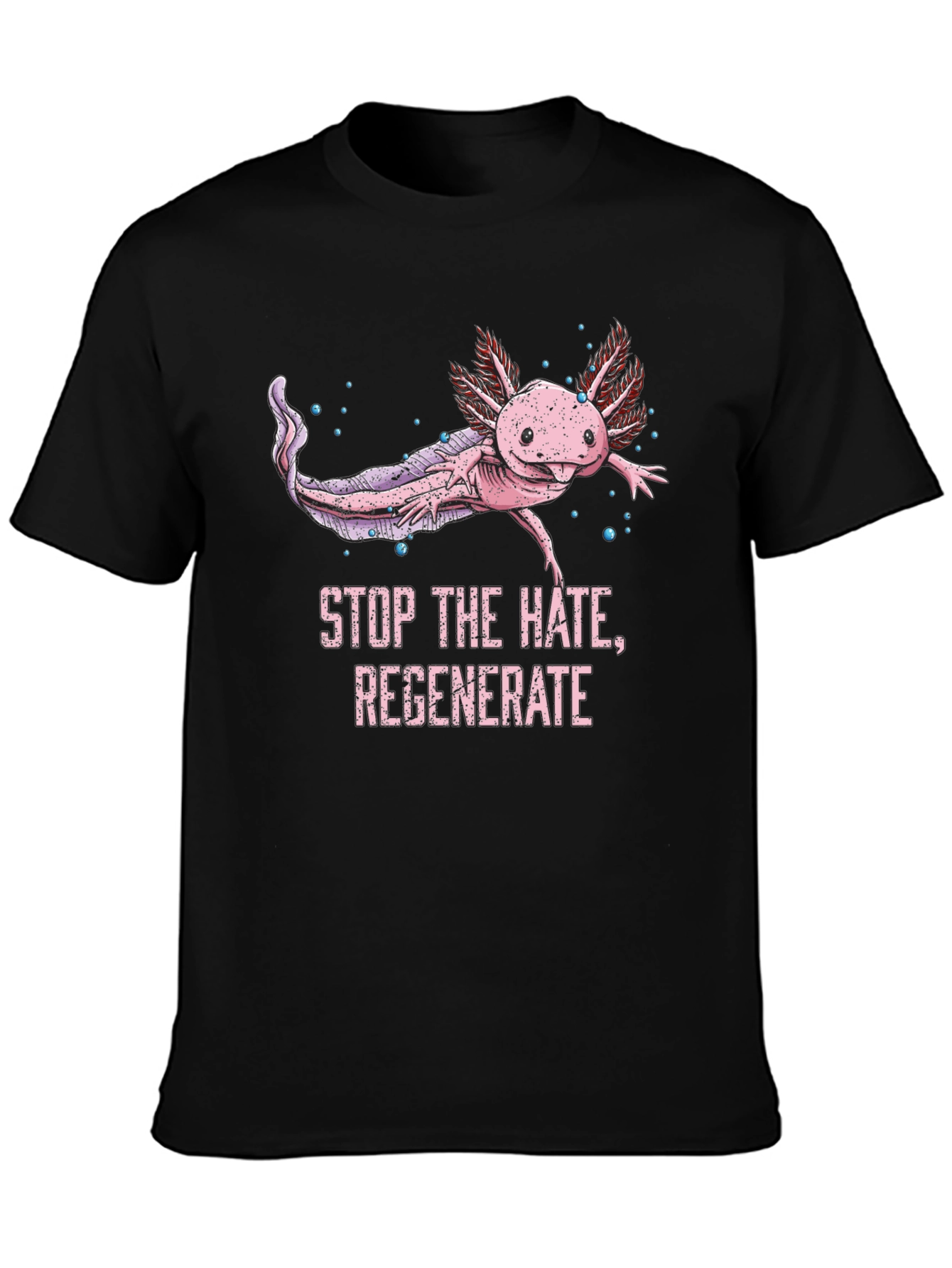 Axolotl Stop the Hate Graphic Tee