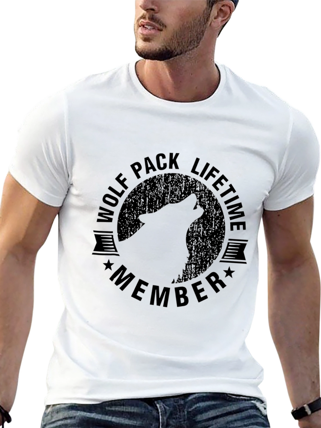 Wolf Pack Lifetime Member Black T-Shirt