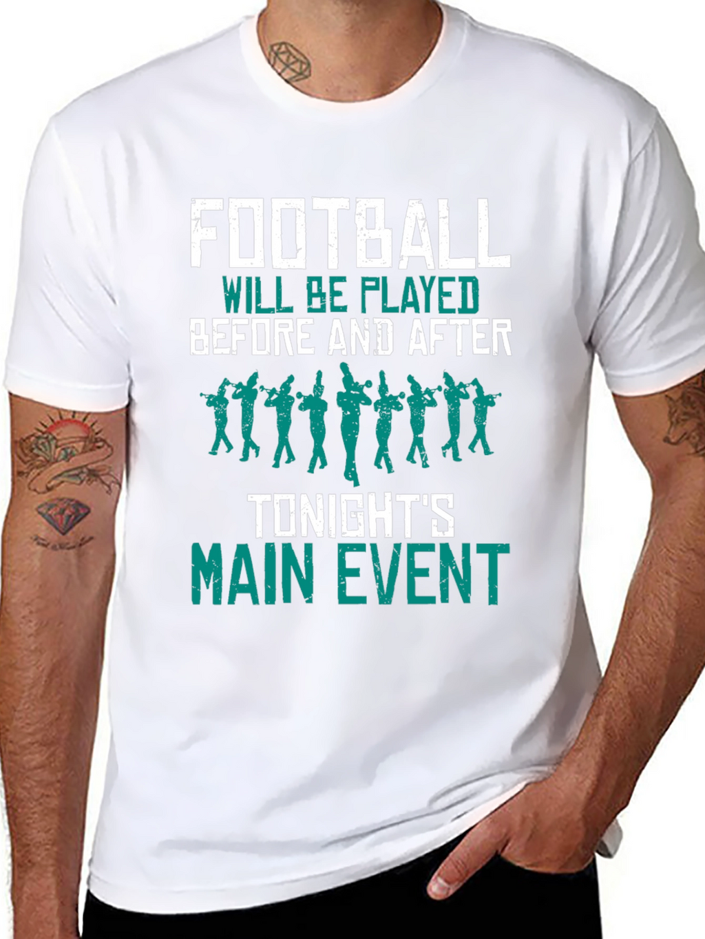 Football Game Day T-Shirt - Marching Band Design