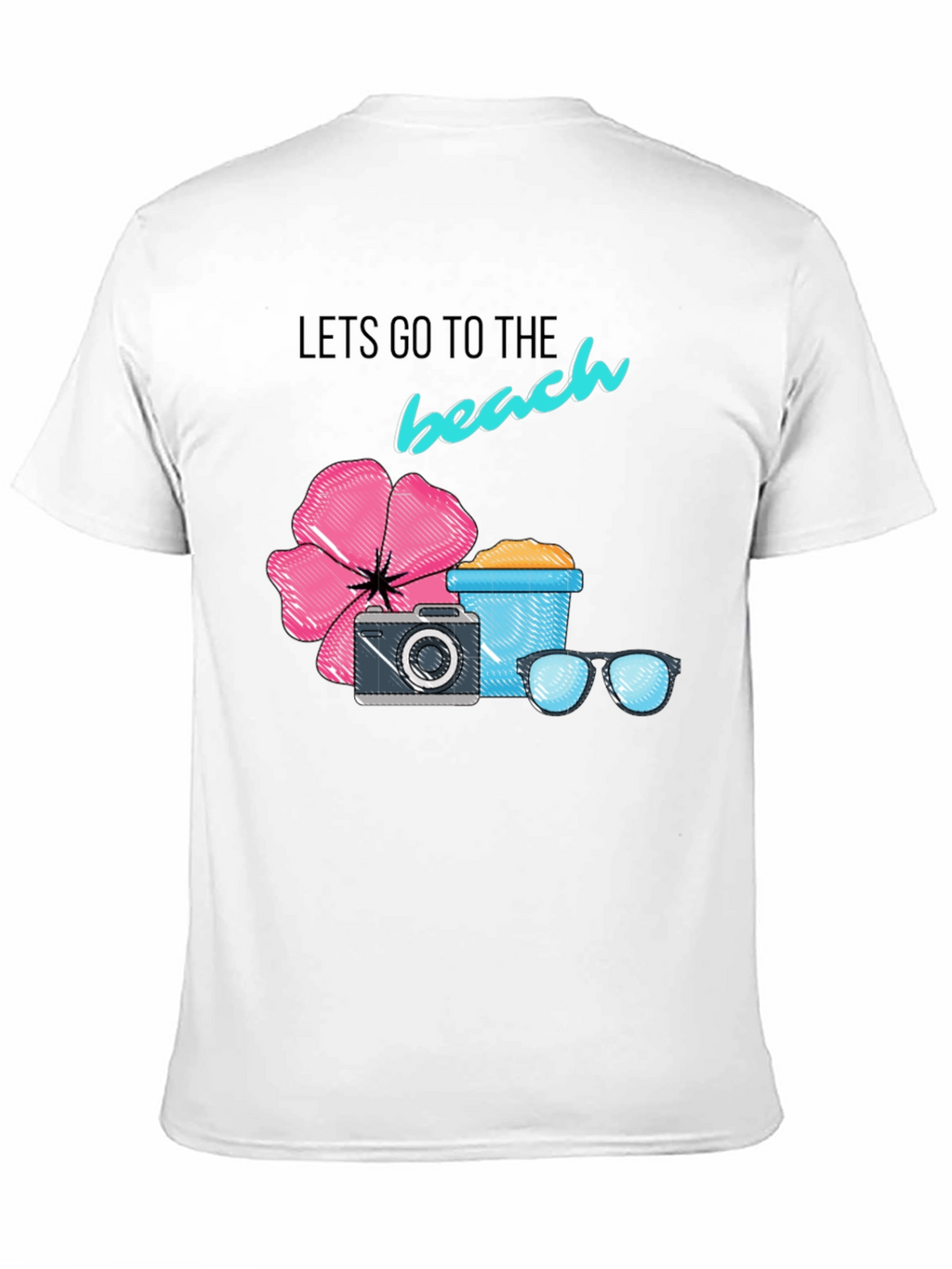 Beach Time Black Graphic Tee