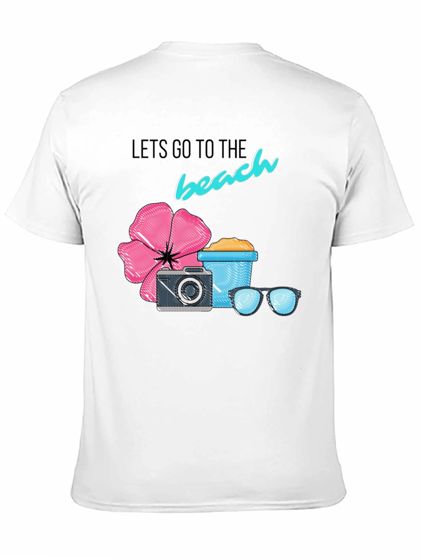 Beach Time Black Graphic Tee
