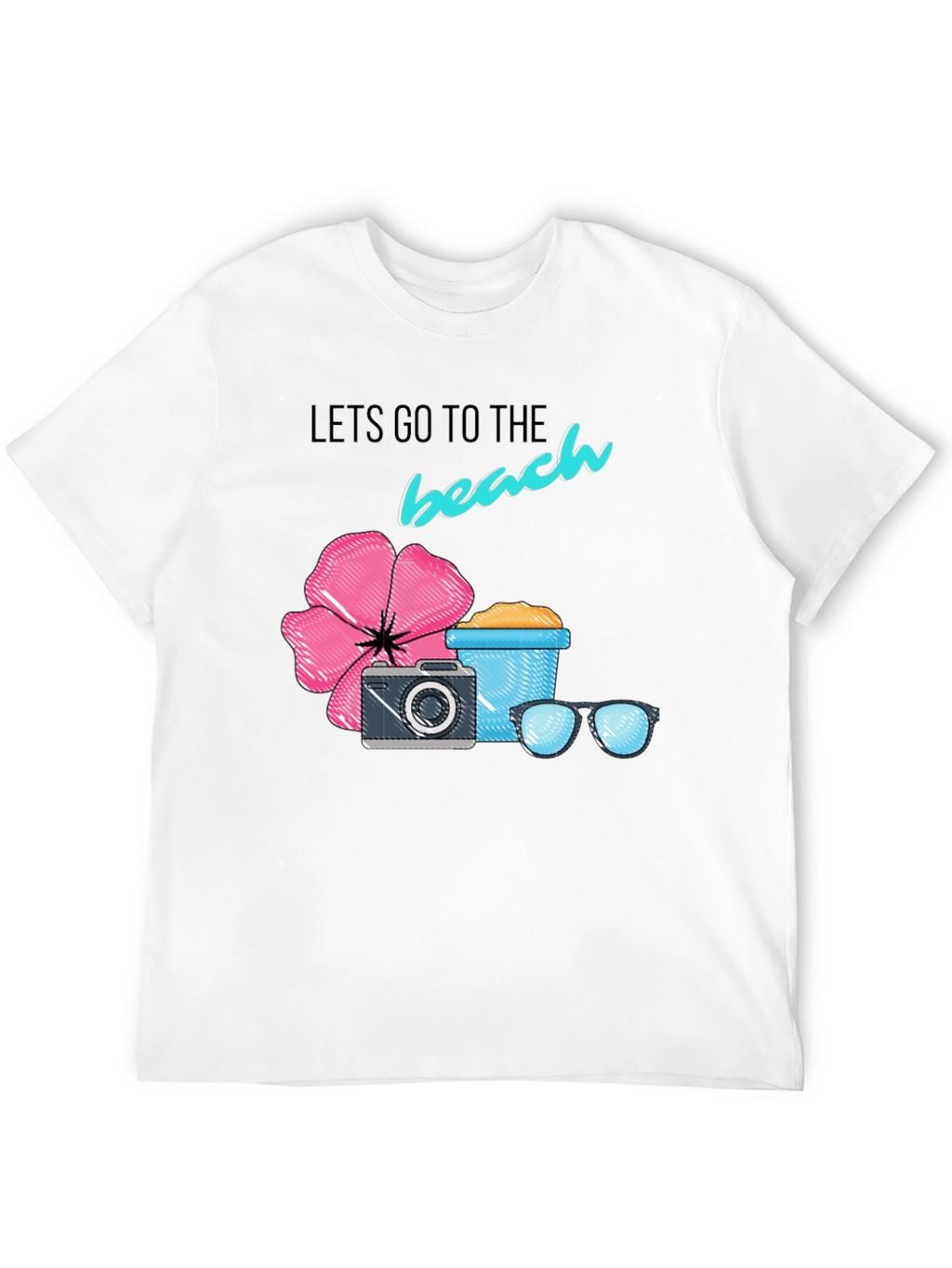 Beach Time Black Graphic Tee