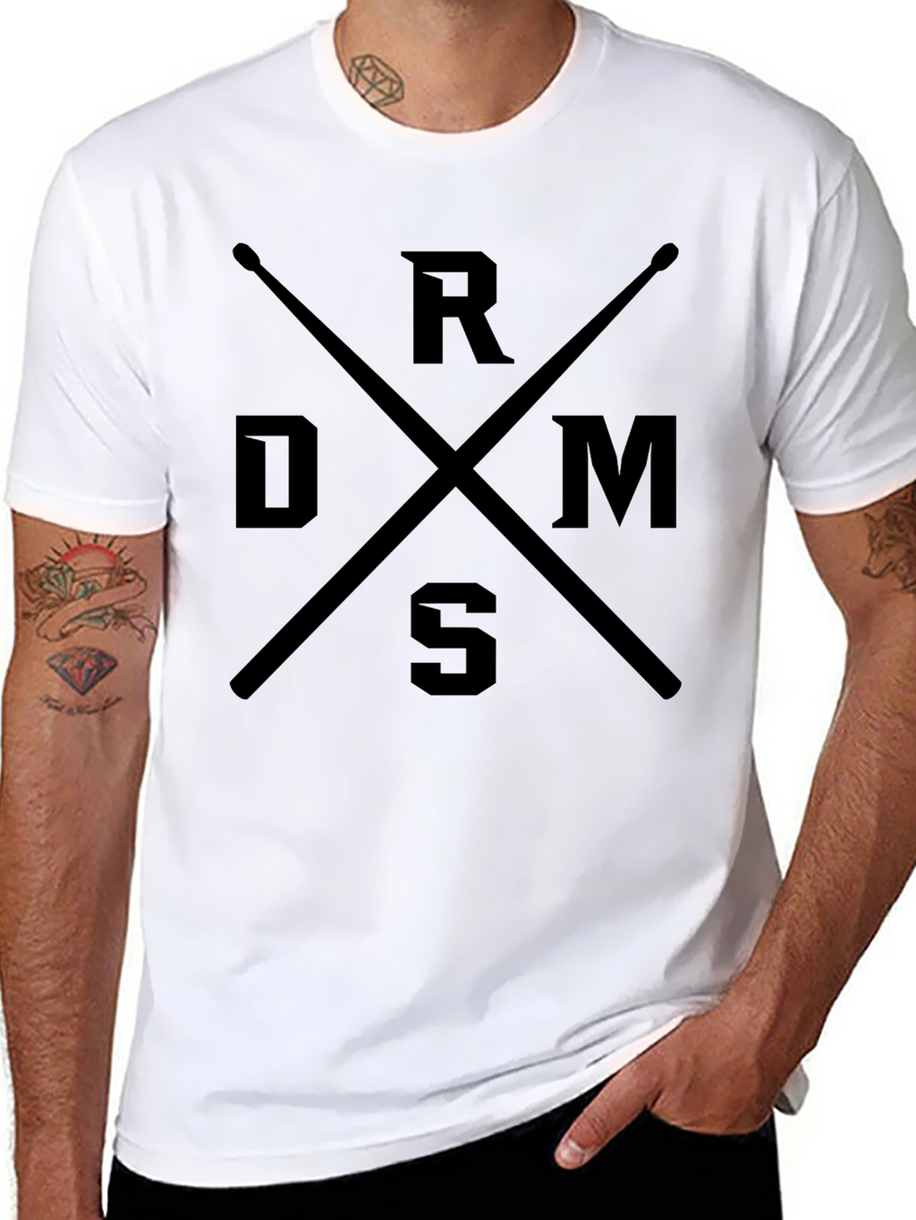 DRMS Drumsticks Black Graphic Tee