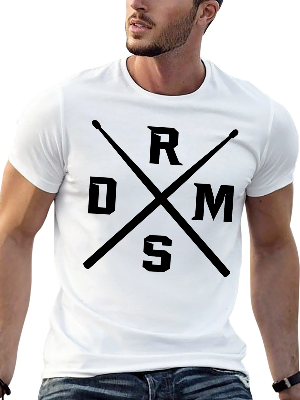 DRMS Drumsticks Black Graphic Tee