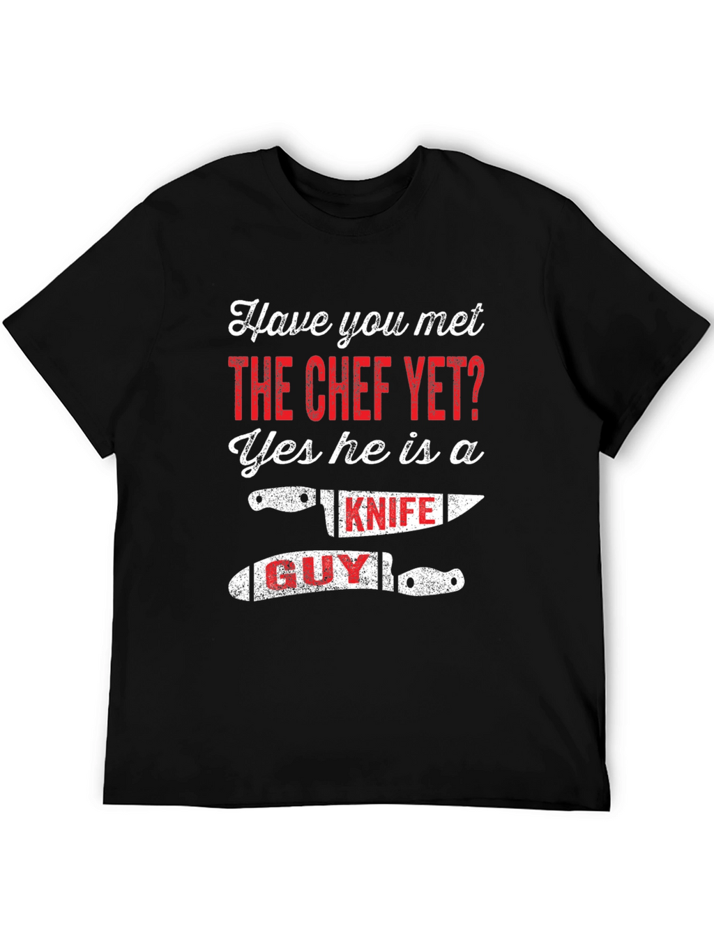 Chef Knife Guy Graphic Tee - Black Cotton T-Shirt