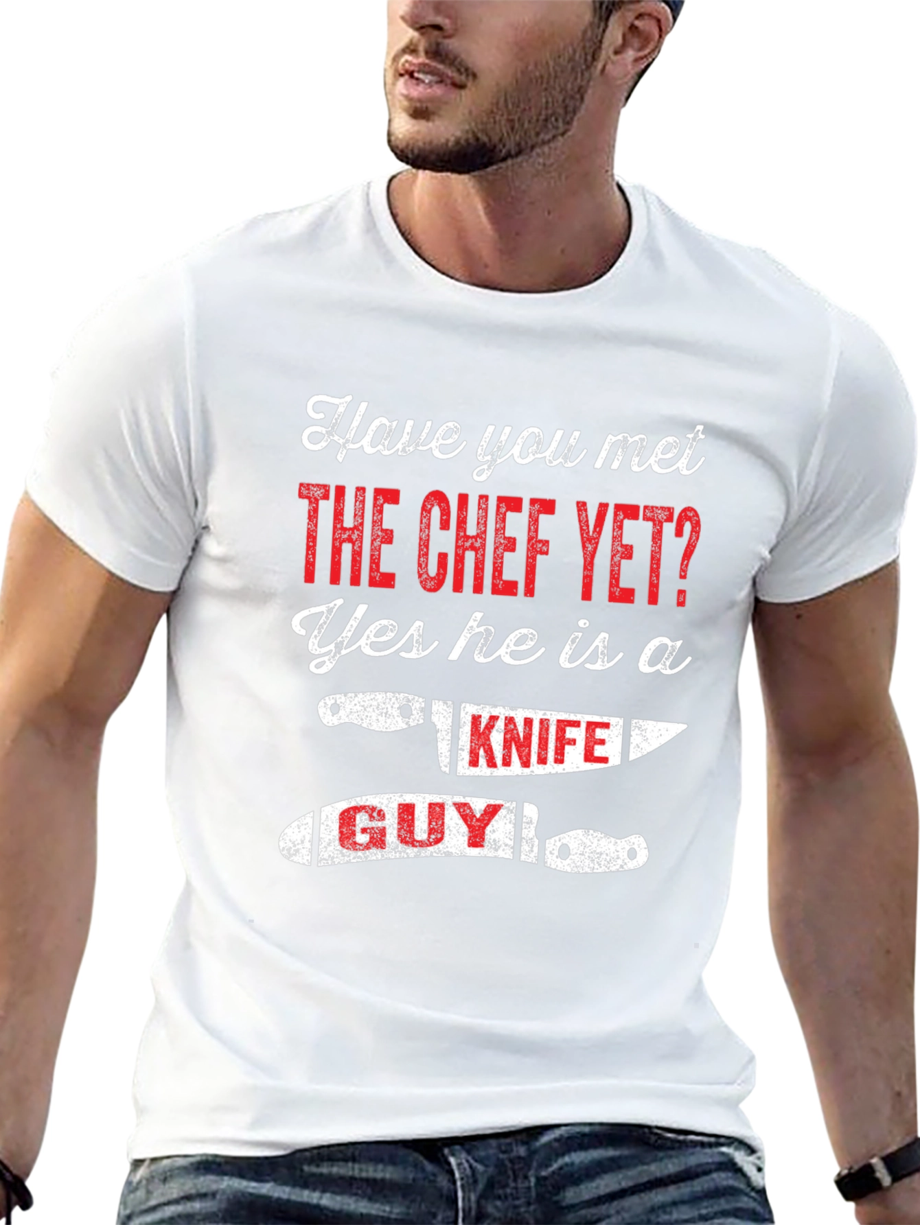 Chef Knife Guy Graphic Tee - Black Cotton T-Shirt