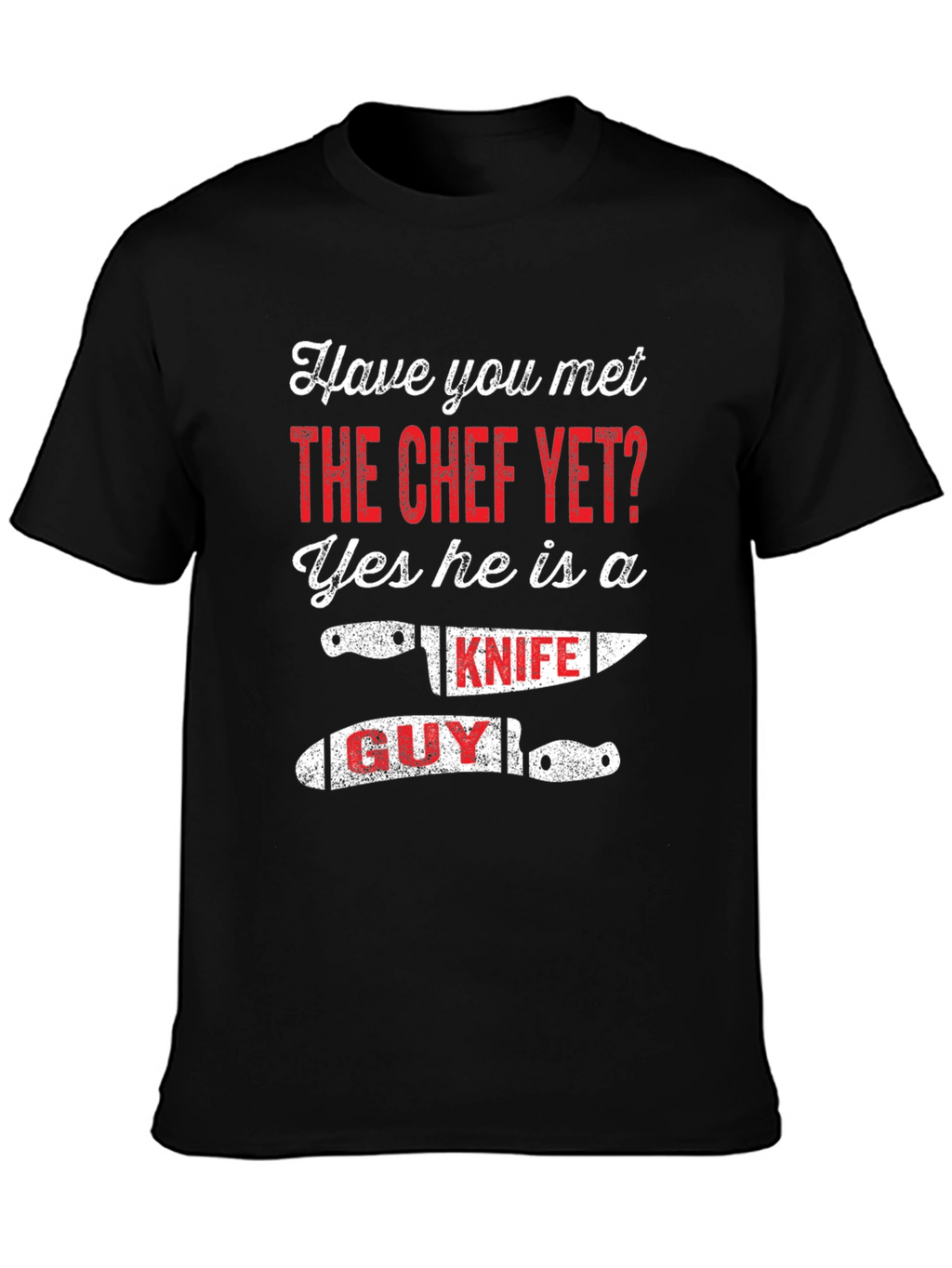 Chef Knife Guy Graphic Tee - Black Cotton T-Shirt