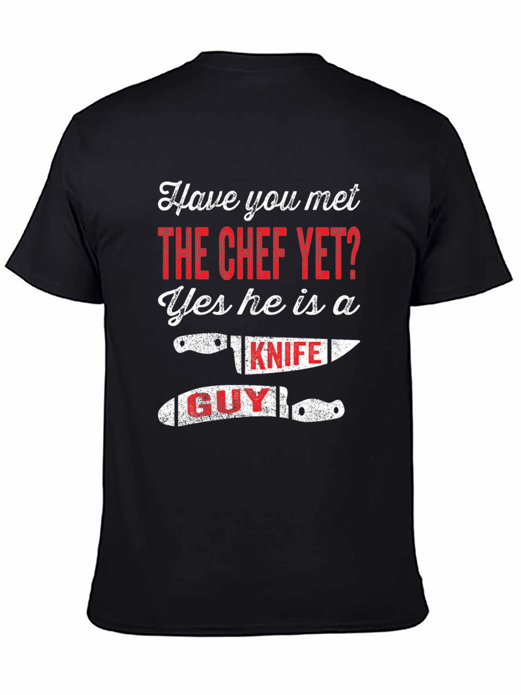 Chef Knife Guy Graphic Tee - Black Cotton T-Shirt