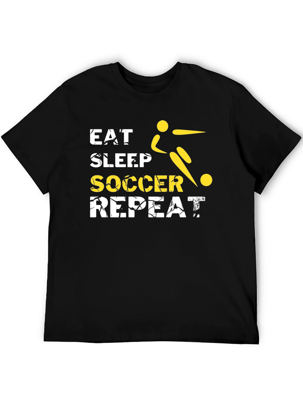 Eat Sleep Soccer Repeat Black T-Shirt