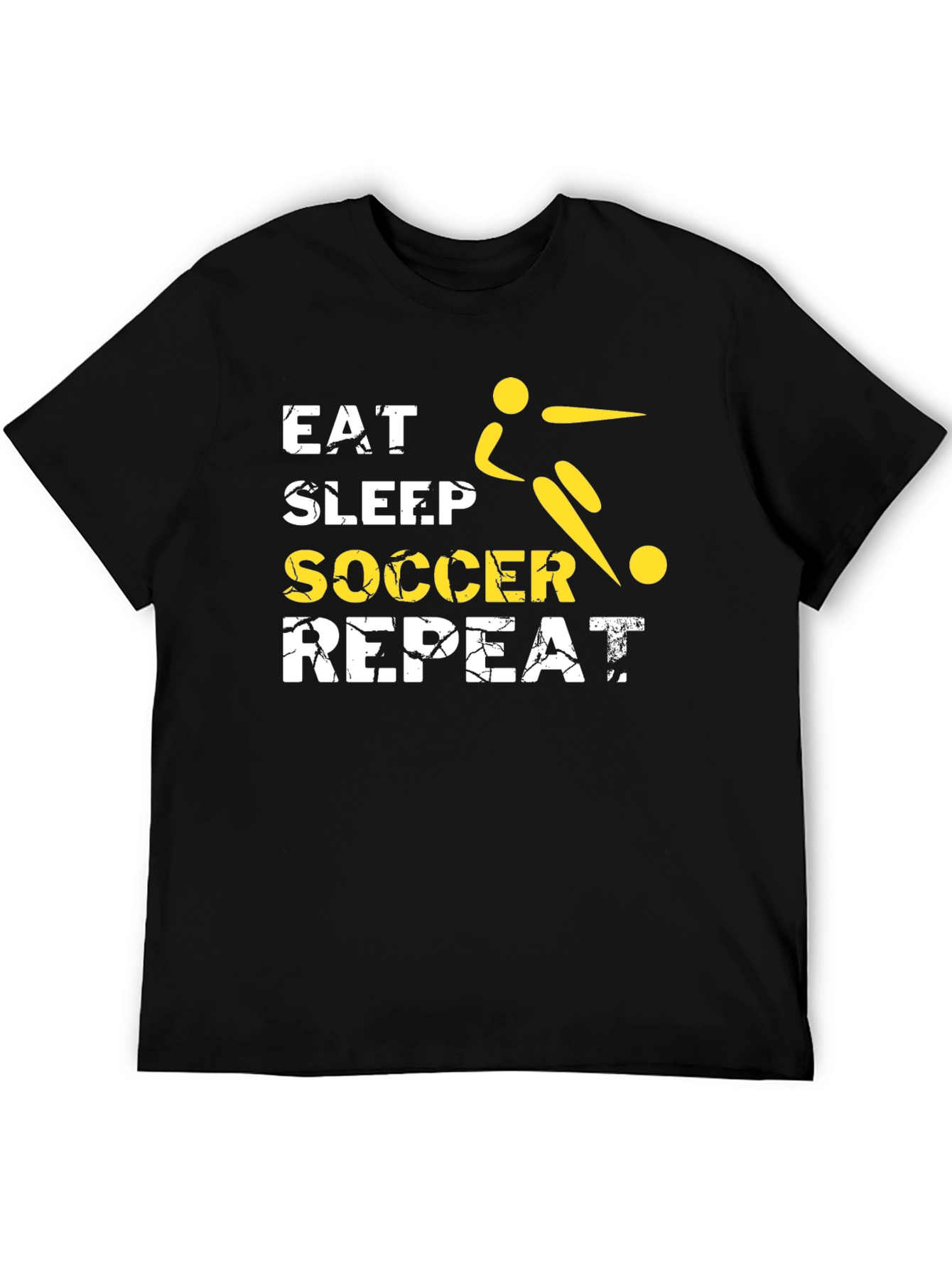 Eat Sleep Soccer Repeat Black T-Shirt