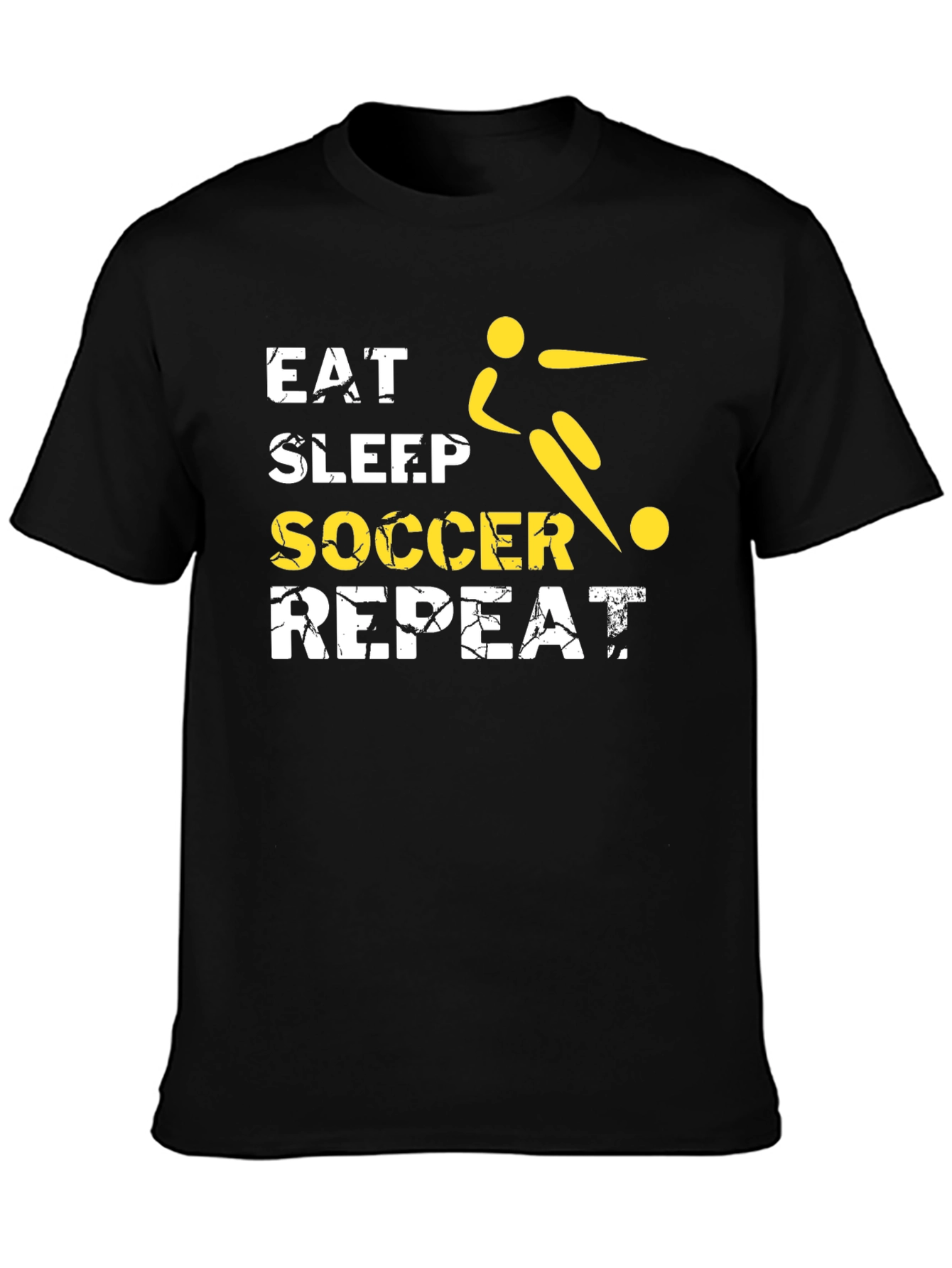 Eat Sleep Soccer Repeat Black T-Shirt