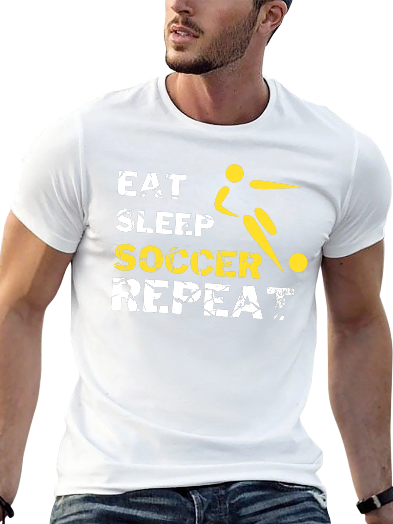Eat Sleep Soccer Repeat Black T-Shirt