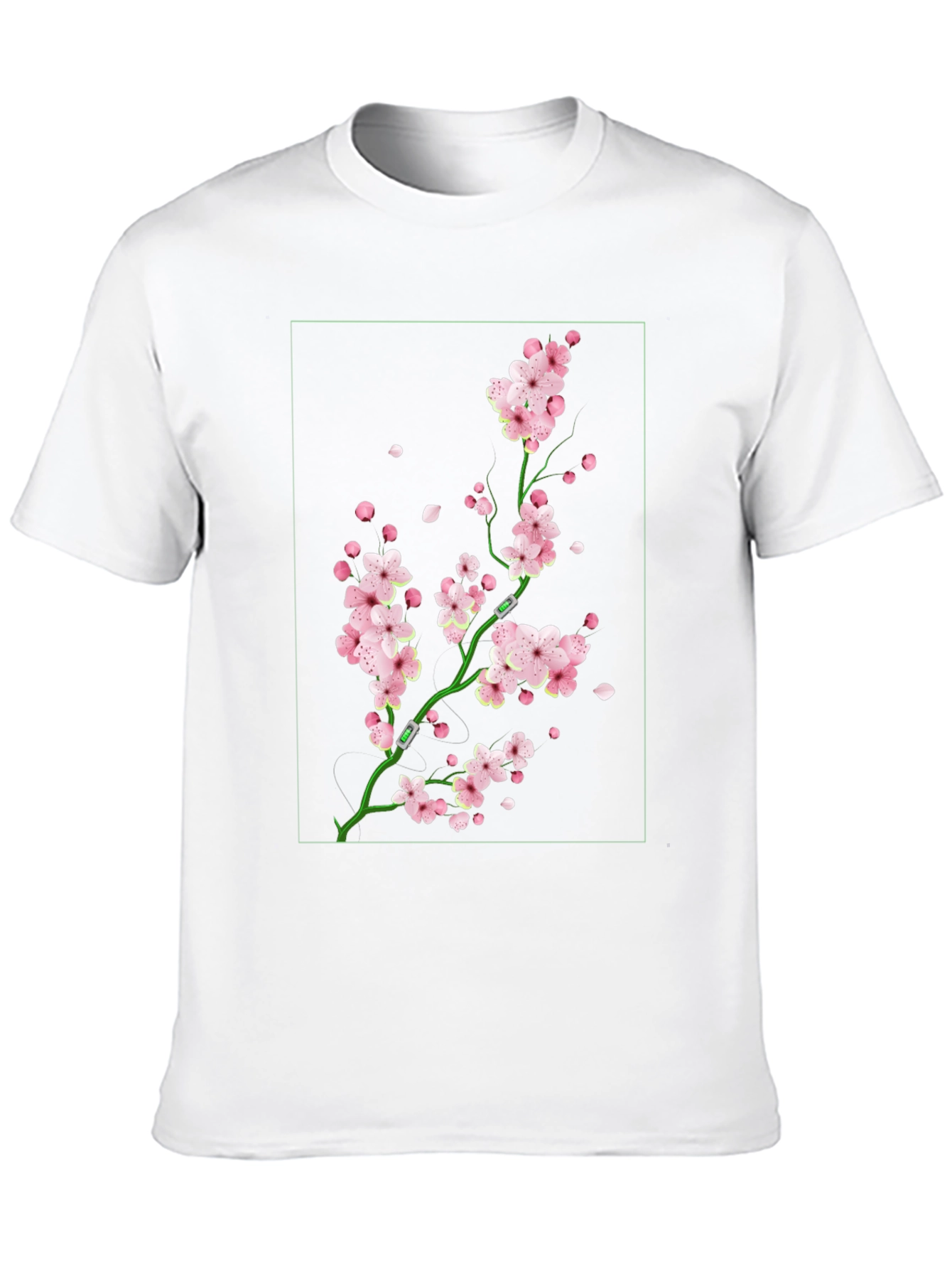 Sakura Blossom Graphic Tee - Black