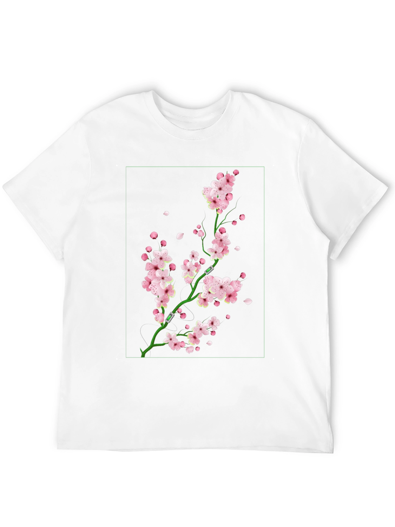 Sakura Blossom Graphic Tee - Black