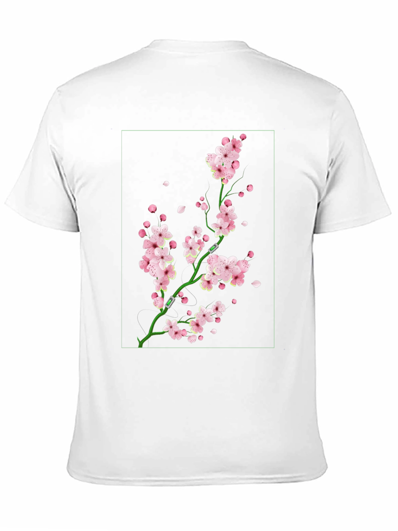 Sakura Blossom Graphic Tee - Black