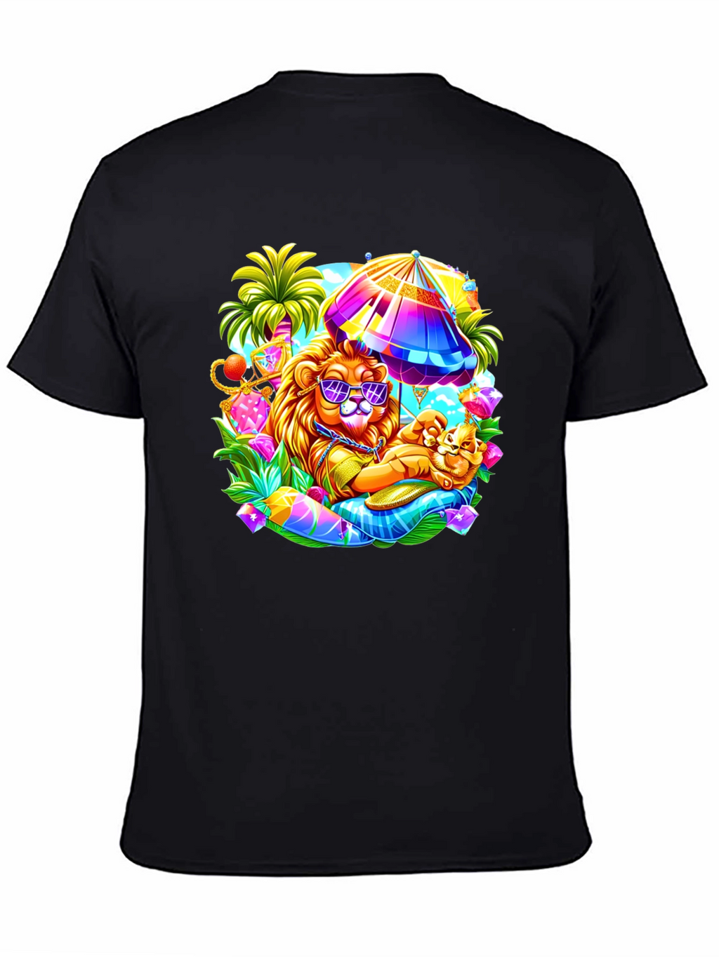 Lion on Vacation Graphic Tee