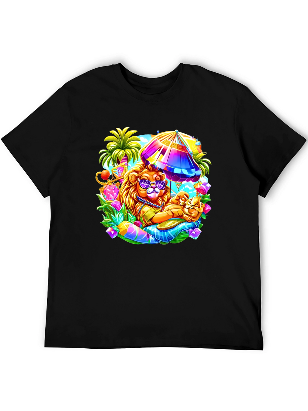 Lion on Vacation Graphic Tee